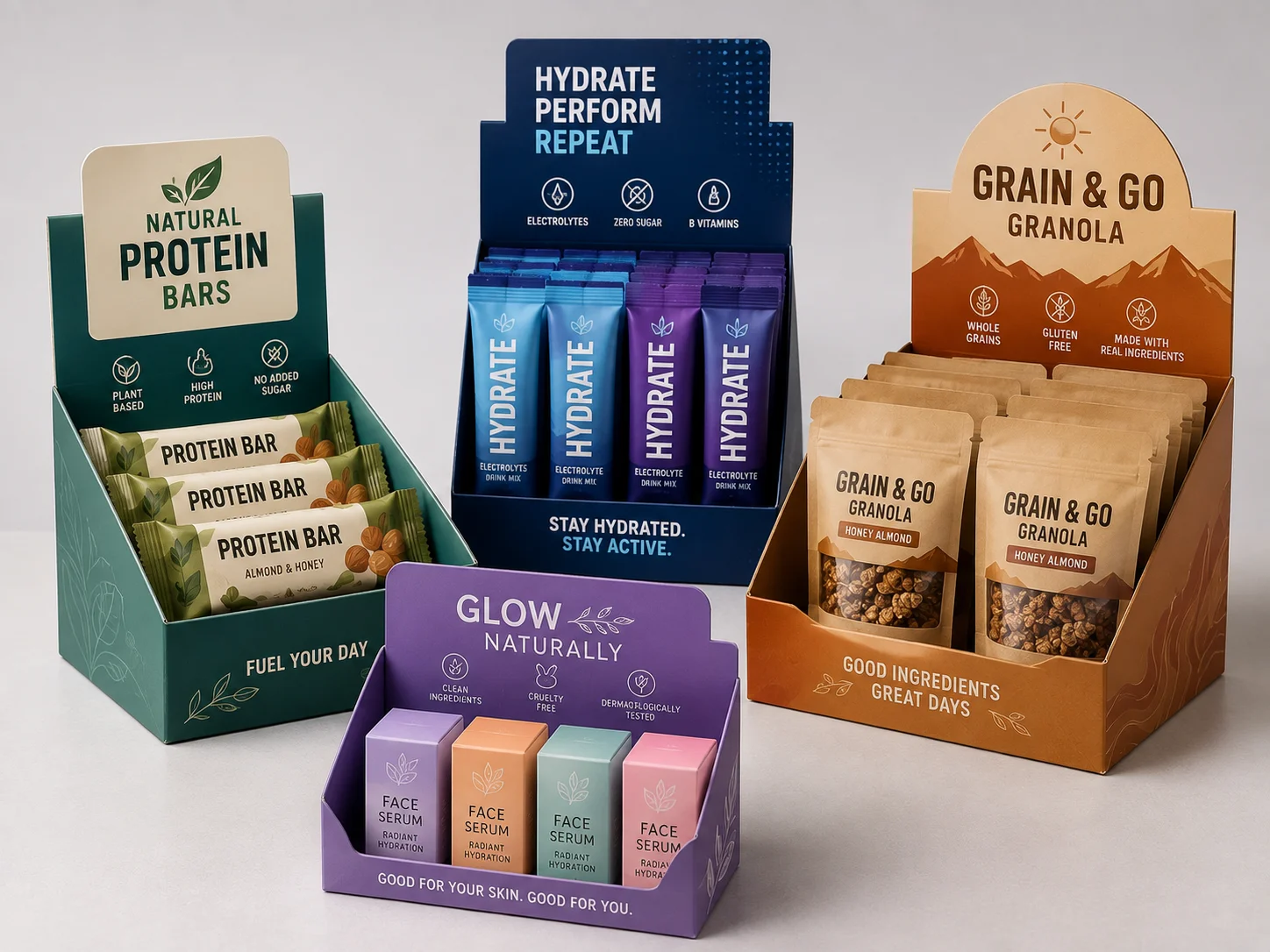 Custom display packaging and retail display boxes