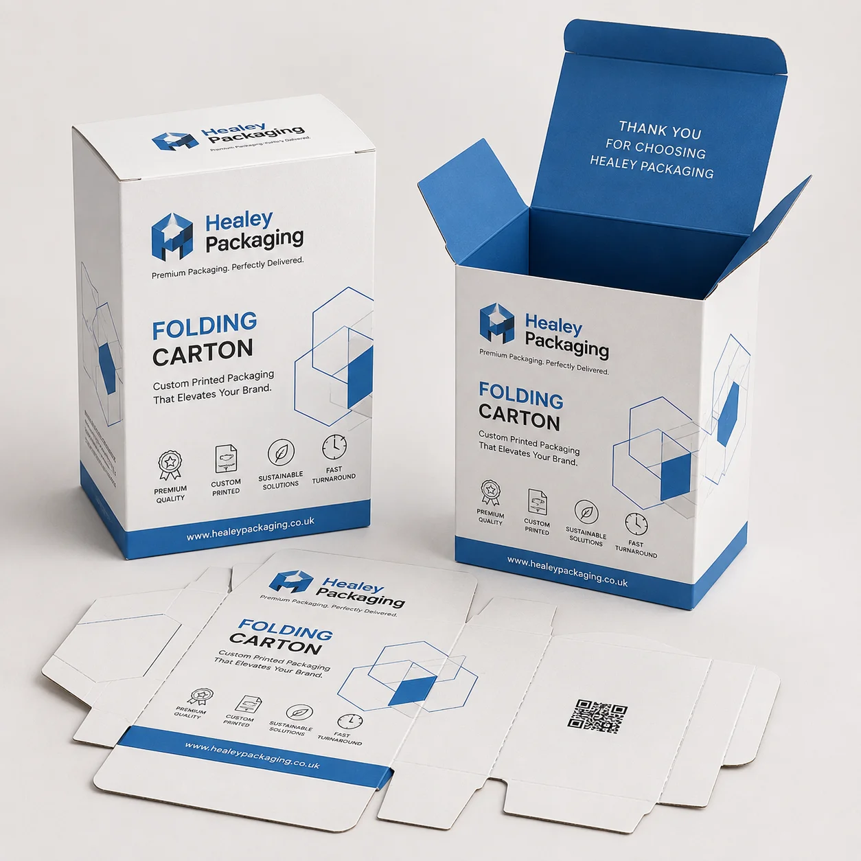 Folding carton cardboard packaging structure