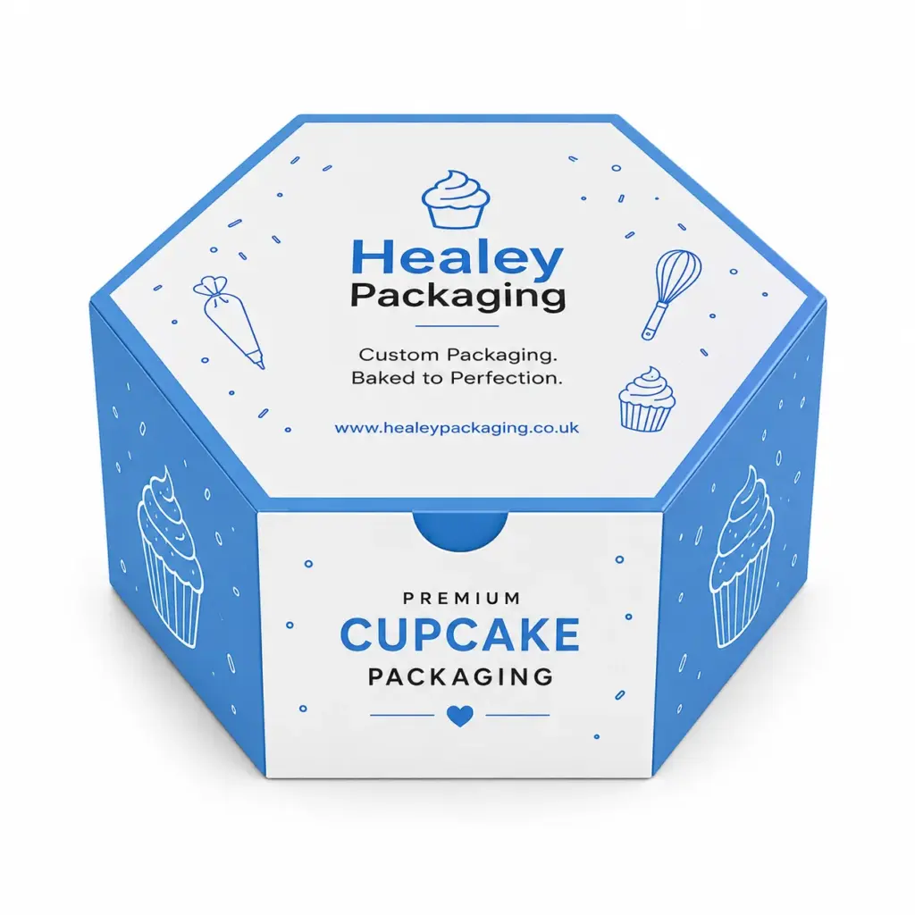 Premium hexagon cupcake box for bakery gift packaging