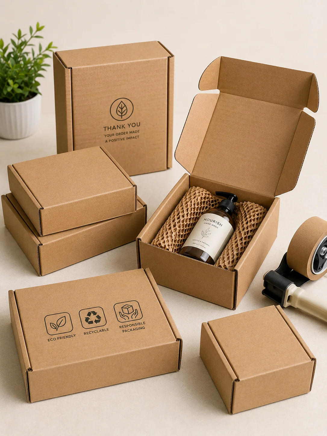 Right-sized corrugated ecommerce packaging