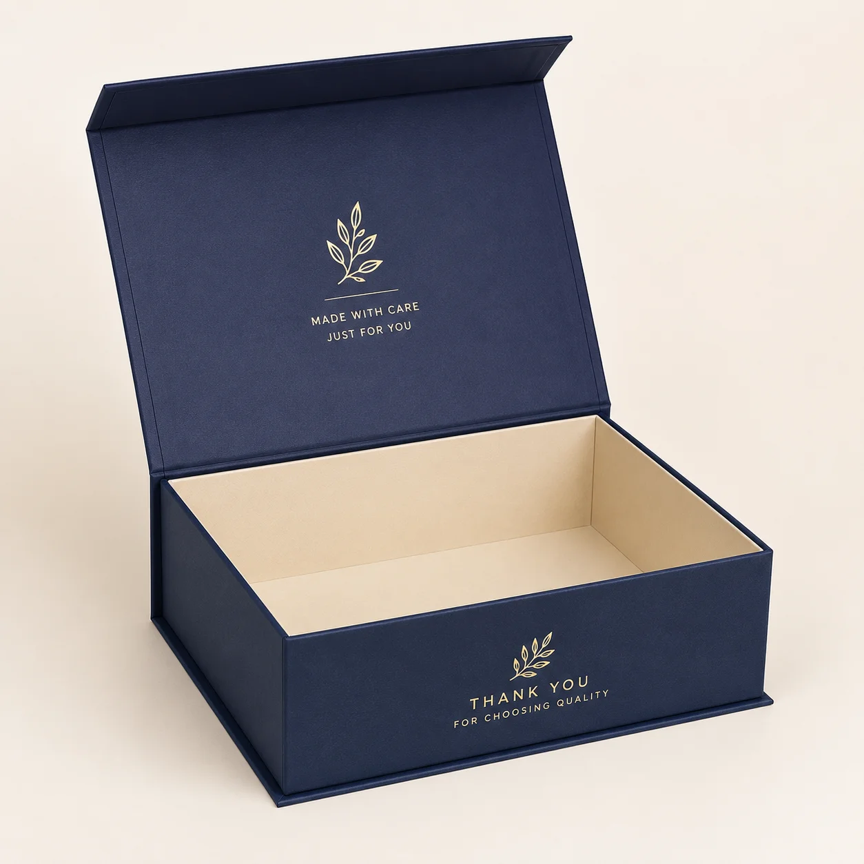 Magnetic closure rigid gift box