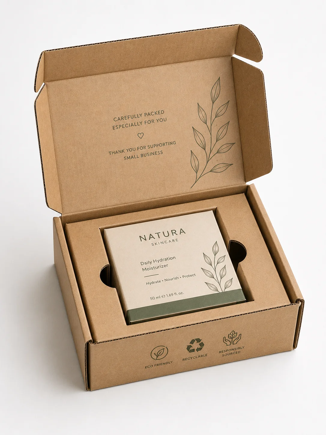 Right-sized packaging designed around the product
