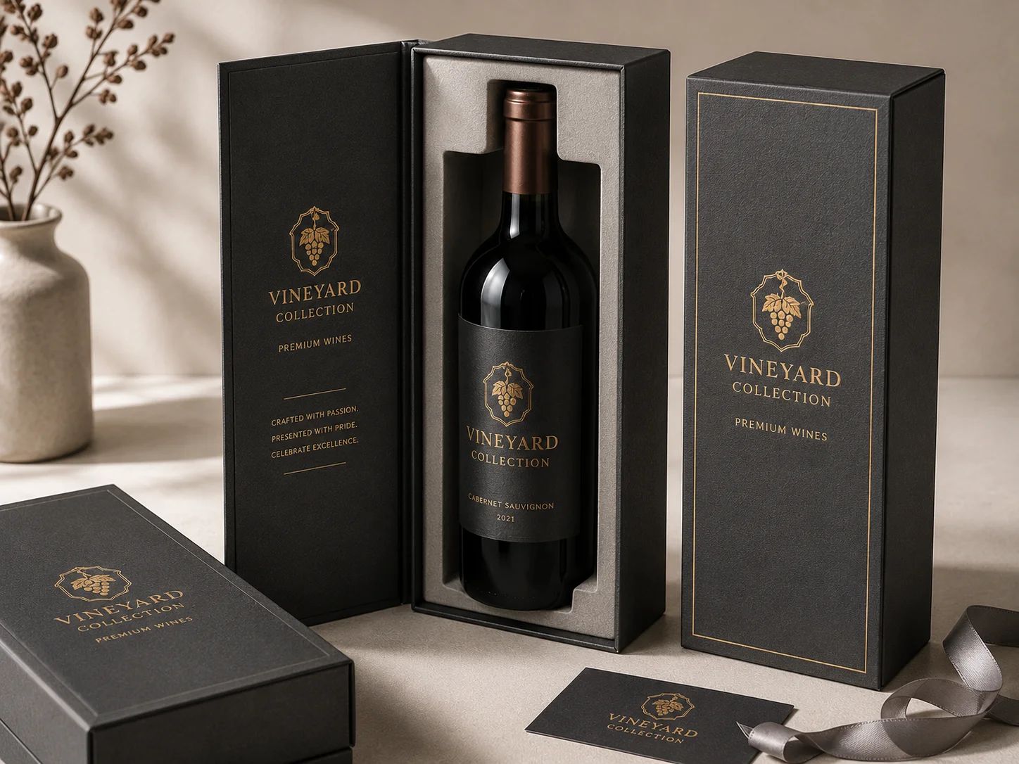 Rigid greyboard used for premium bottle presentation boxes