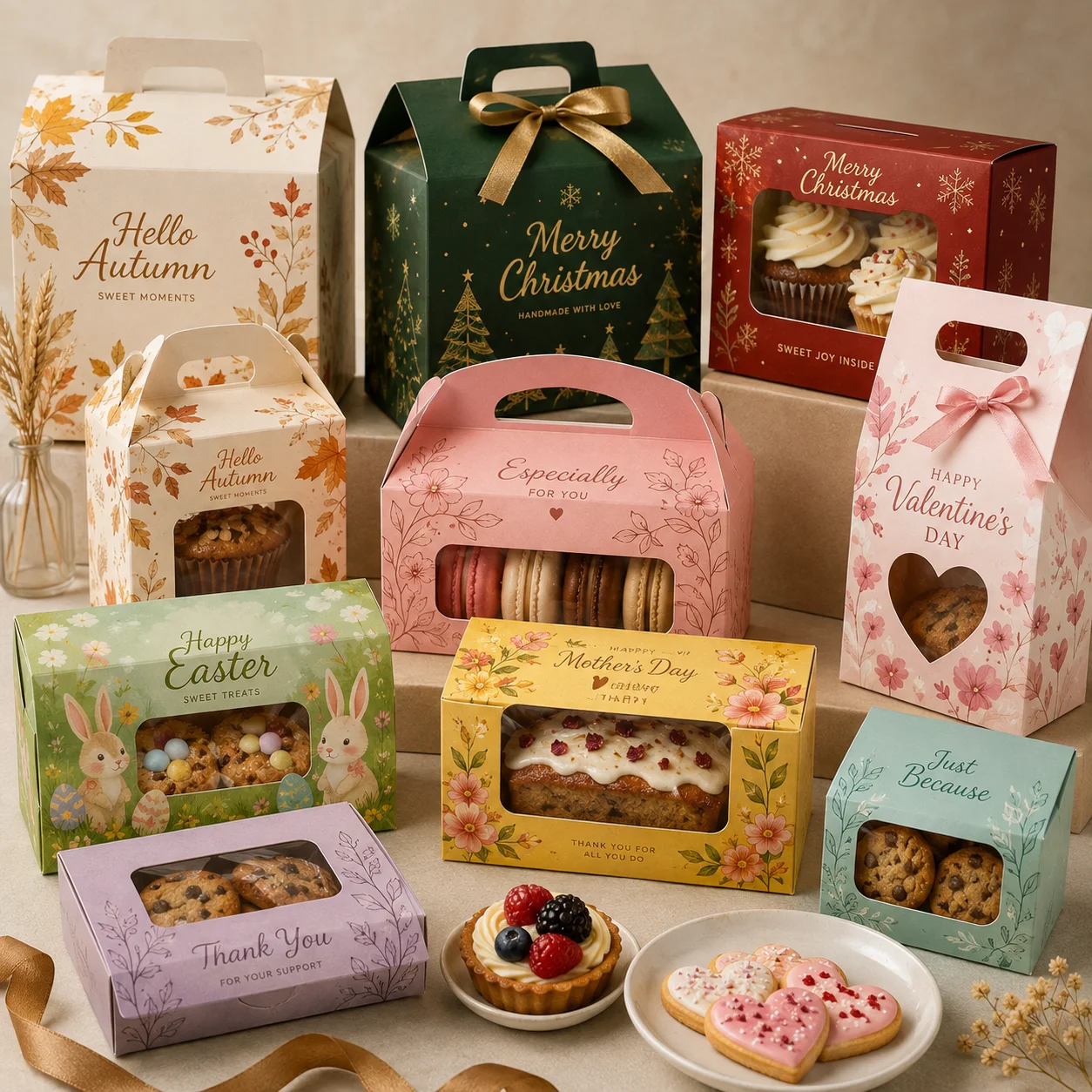 Seasonal bakery packaging collections for gifting and retail promotions