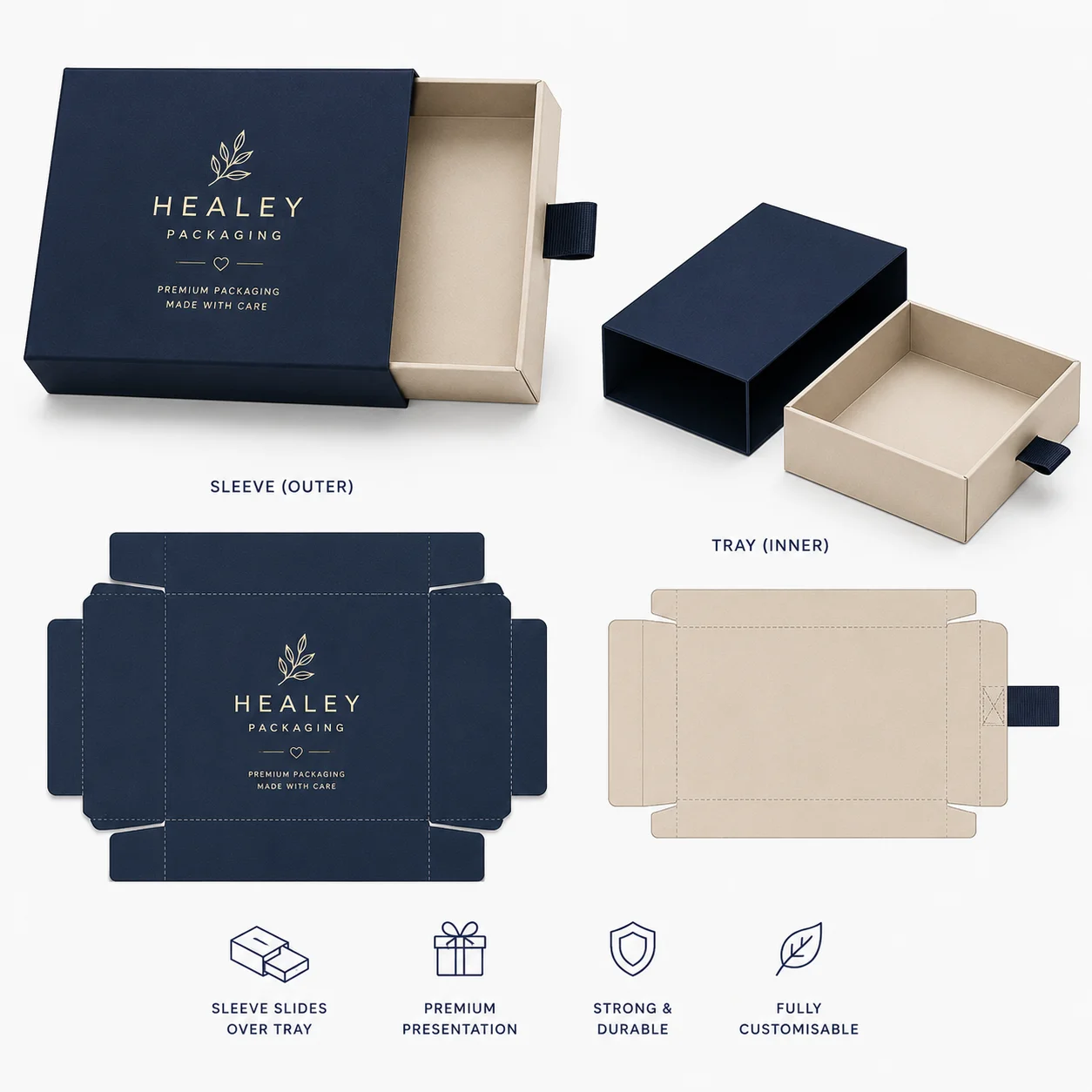 Sleeve and tray gift box structure