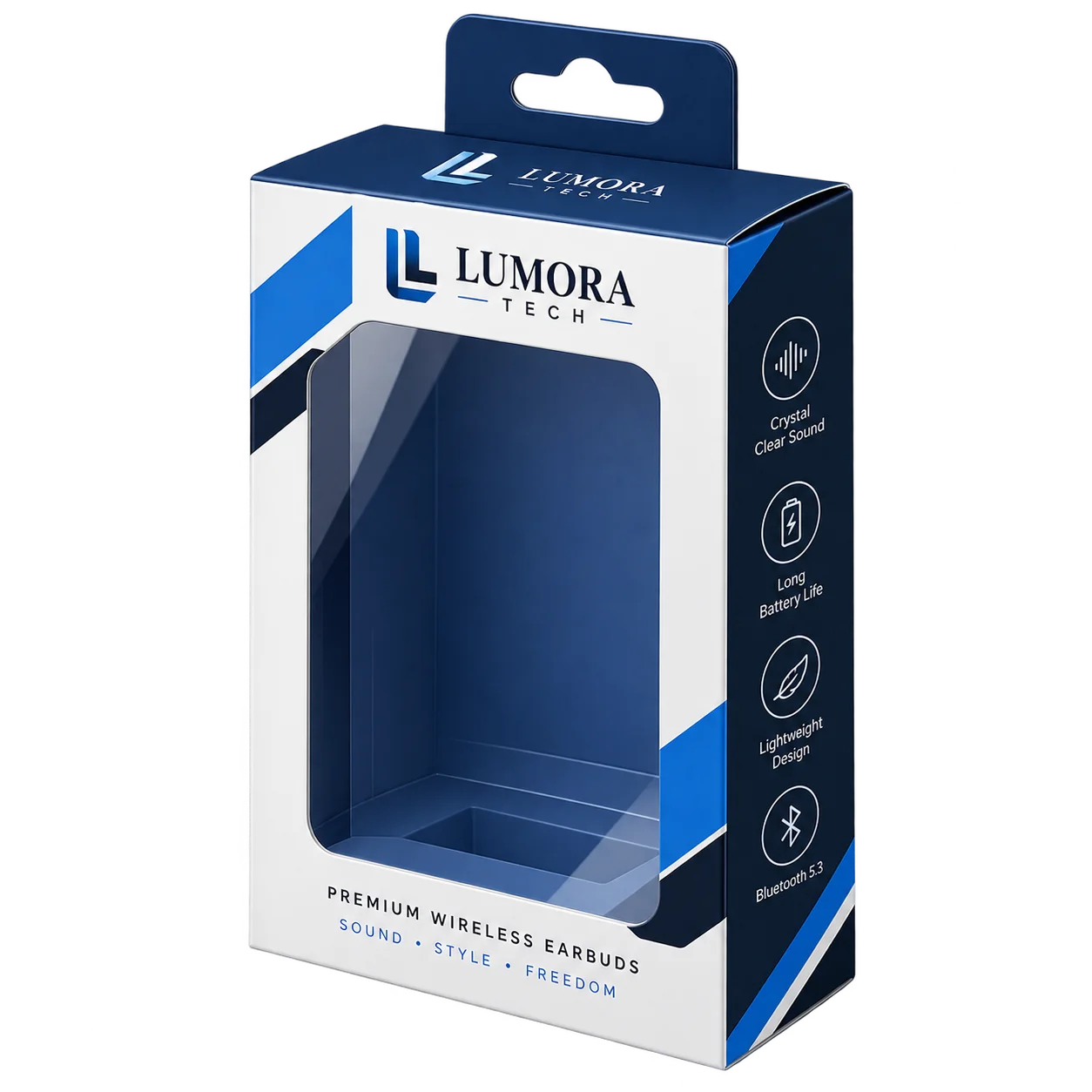 Window retail packaging box structure
