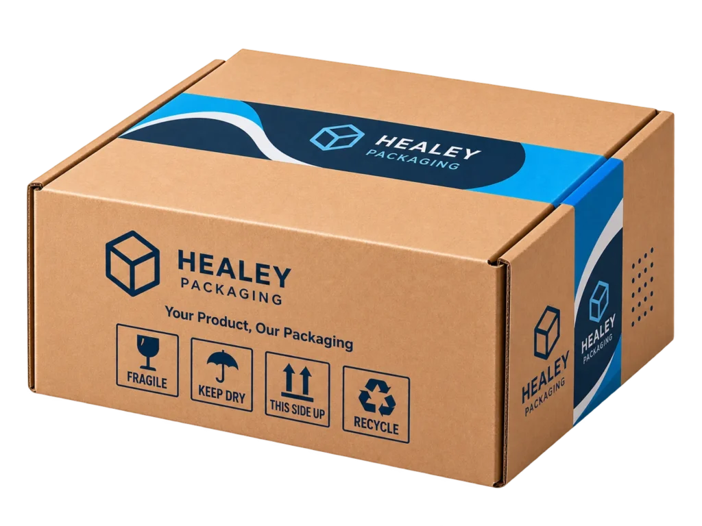 Custom printed ecommerce shipping box in kraft board