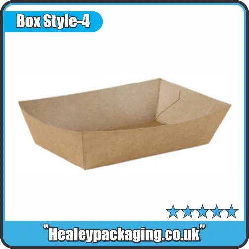 Kraft grease-resistant food tray for takeaway serving