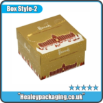 Premium Christmas pudding box with festive branded packaging