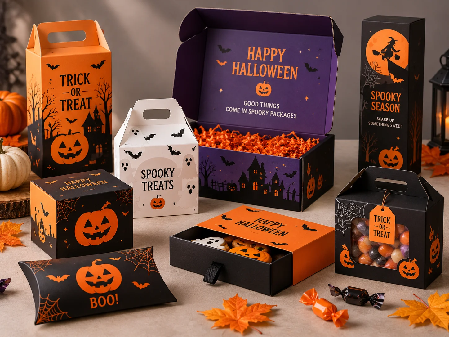Different custom Halloween packaging box styles