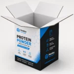 Corrugated protein powder shipping box with custom print