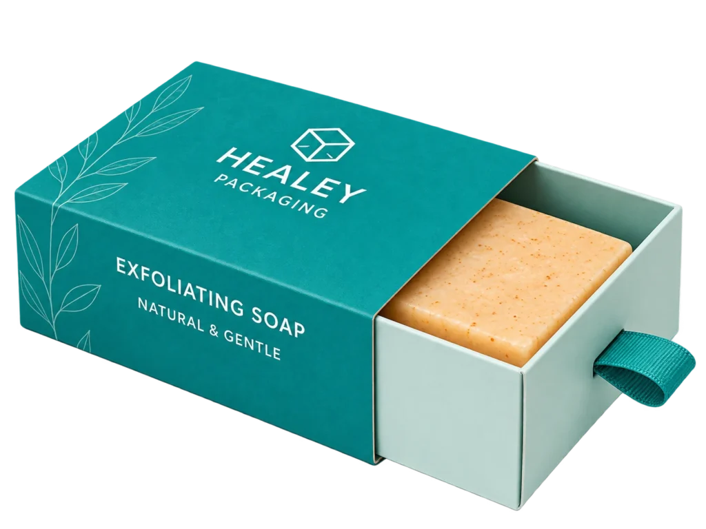 Custom cardboard sleeve box for olive oil soap bar