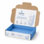 Custom wax melt packaging box with printed interior